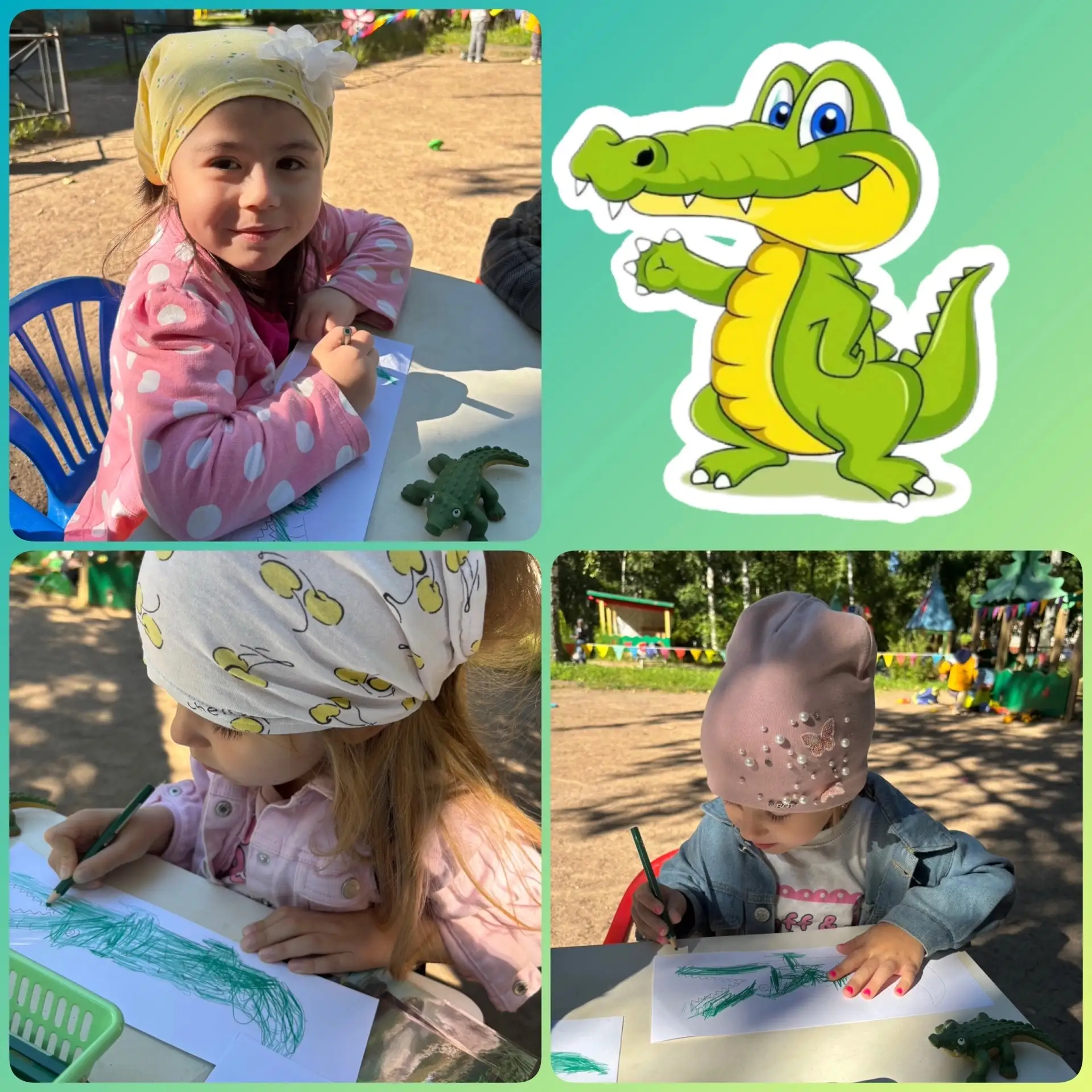 17 июля - день крокодила! 🐊
Дети с увлечением раскрашивали крокодилов: кто‑то выбирал ярко‑зелёный 