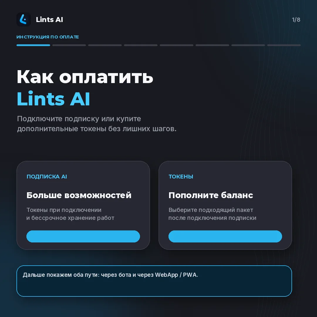 ⚡ Как оплатить Lints AI?