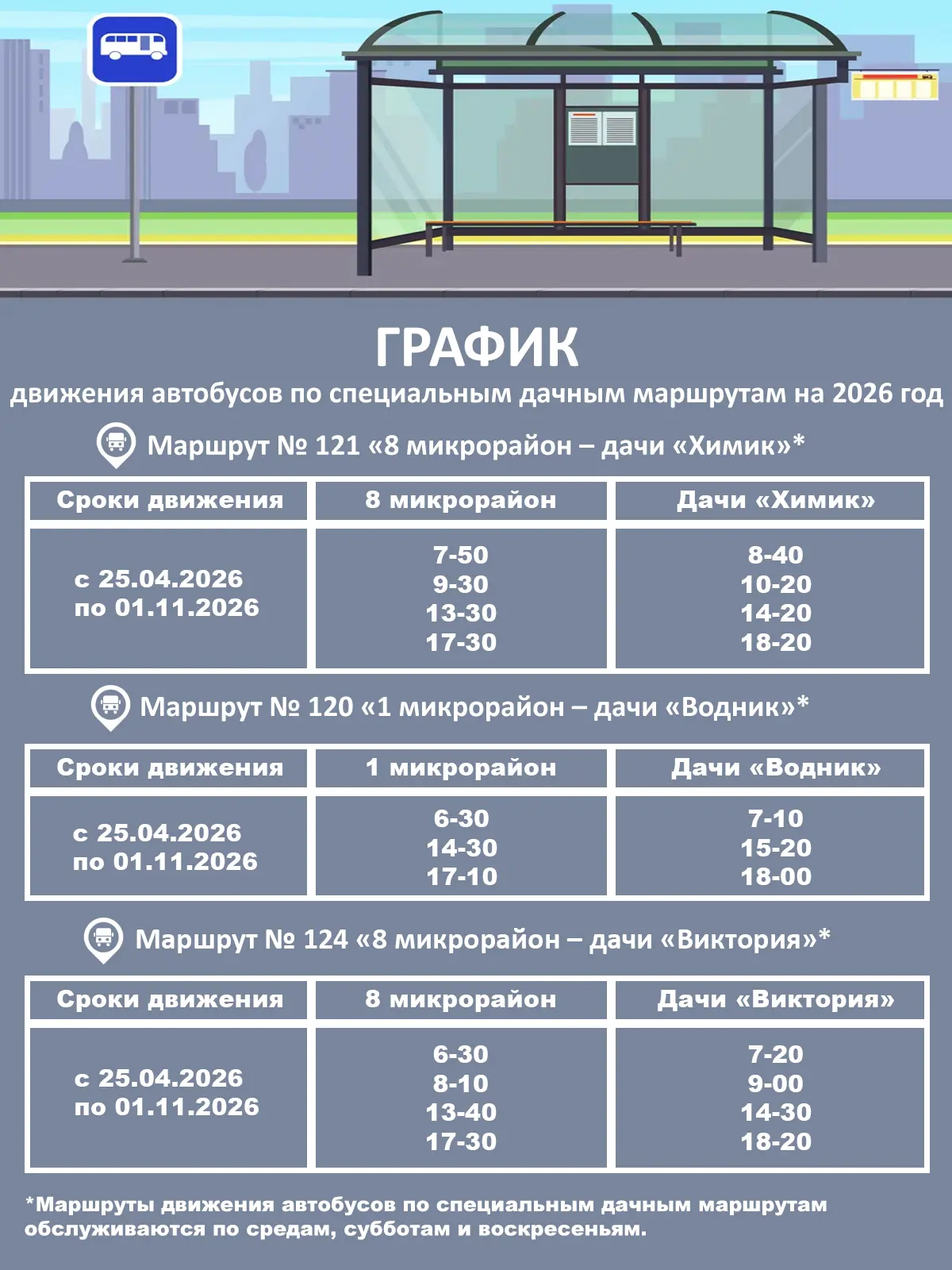 🪏🌱🍅Дачный сезон стартует в Будённовском округе  В этом году автобусное сообщение с дачами "Химик", "