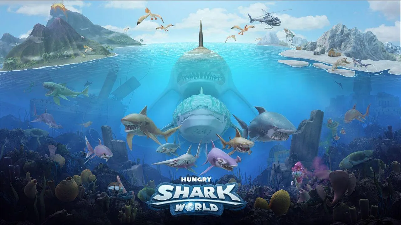 🎮 Hungry Shark World - акулы вернулись и на этот раз они не дадут покоя никому. Исслед...