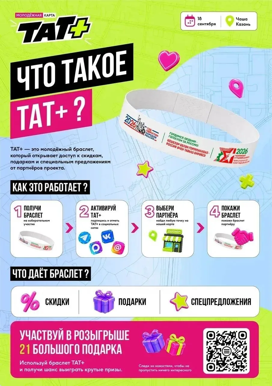 🎓 ТАТ+ — новые возможности для молодёжи Татарстана
