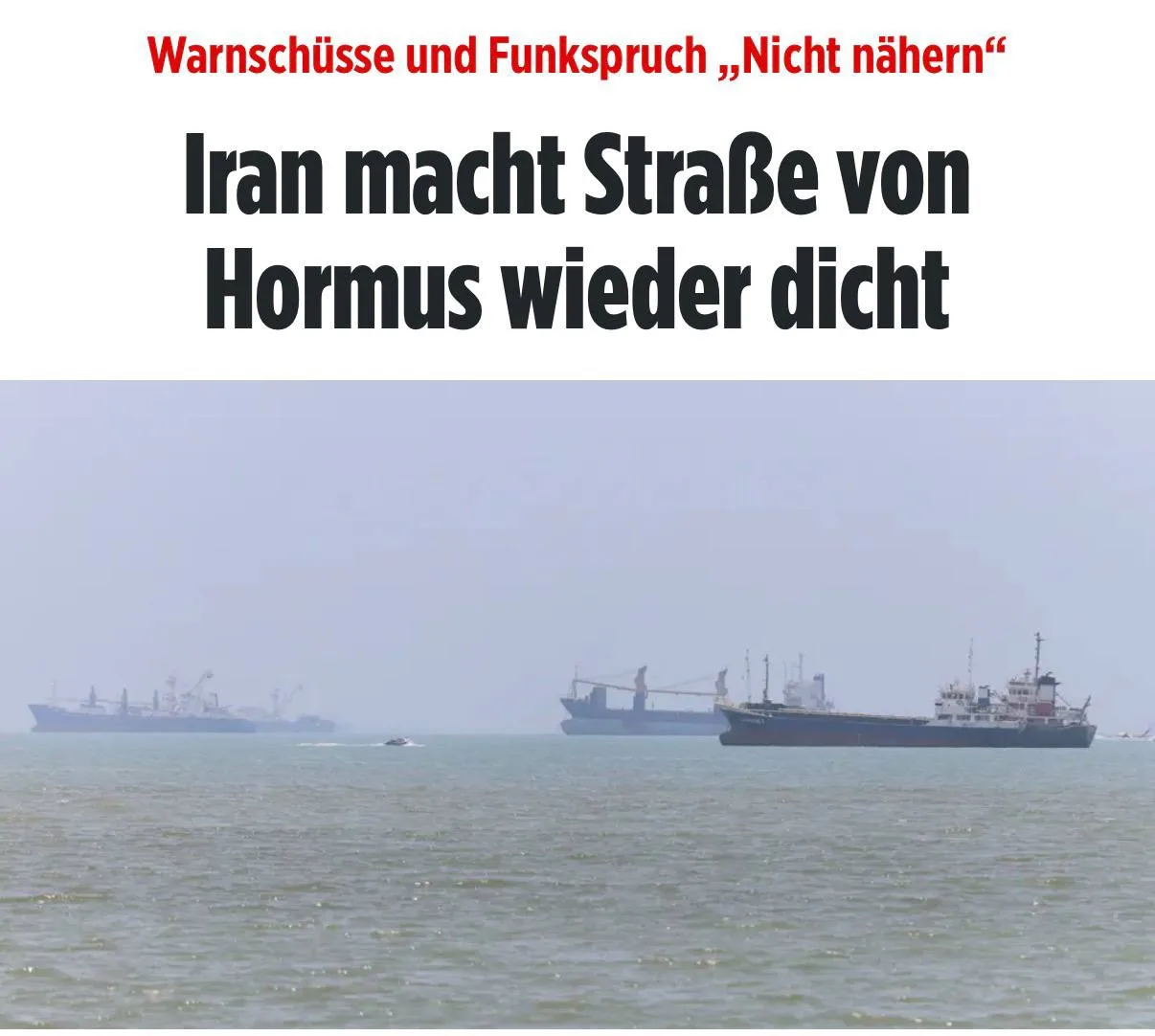 ⚡️Иран вновь ограничил проход через Ормузский пролив, — Bild.

По данным издания, в районе Ормузског