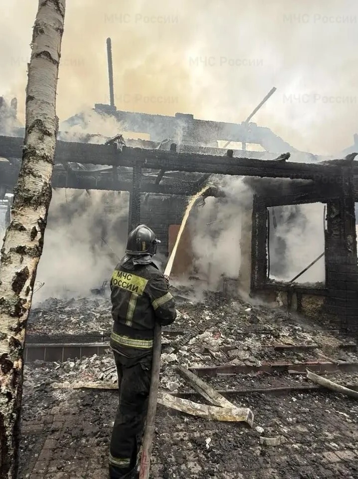 В Александровском округе ликвидировали открытое горение крупного пожара в ДПК «Залесье»