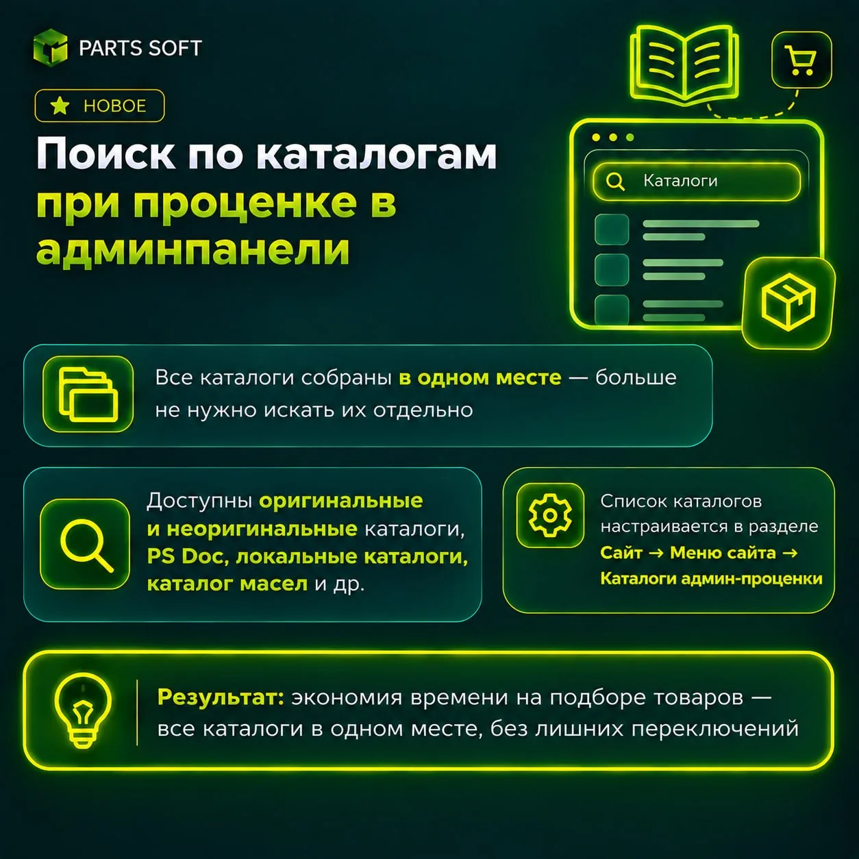 ⚡️ Поиск по каталогам при проценке в админпанели