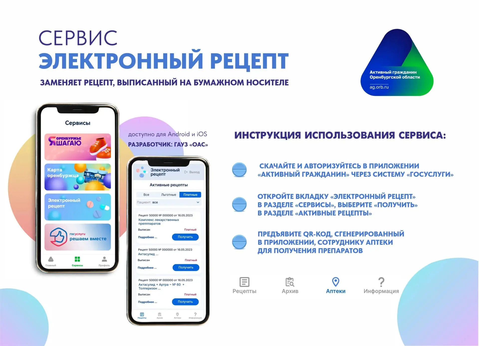 Оренбуржцы могут получать назначенные им лекарственные препараты с помощью сервиса «Эле...