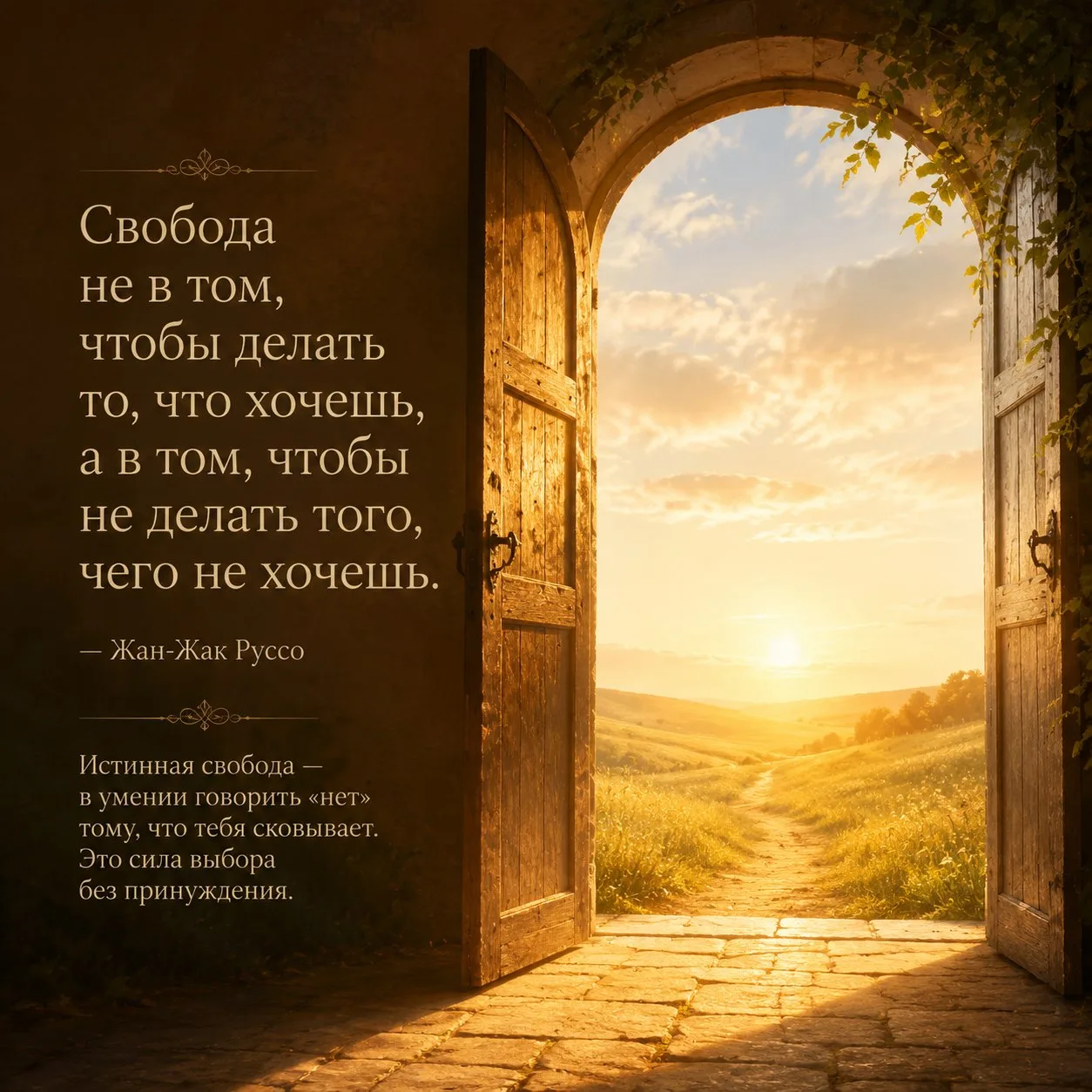 Свобода не в том, чтобы делать то, что хочешь, а в том, чтобы не делать того, чего не хочешь.
📚 Жан