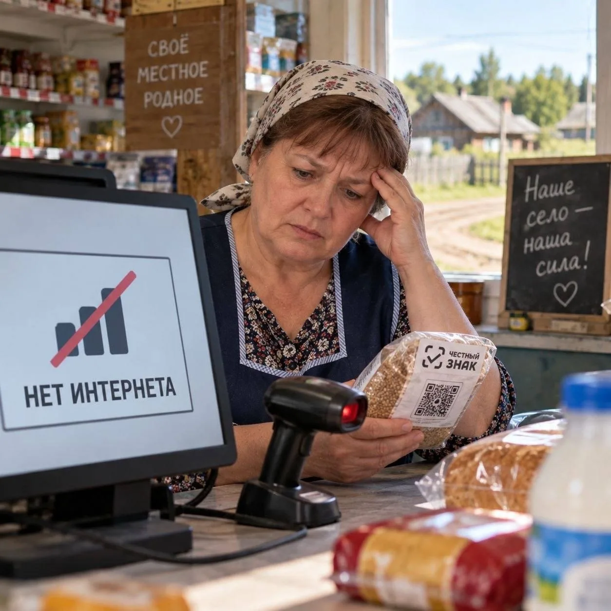 В сёлах без интернета нужно приостановить требования «Честного знака»