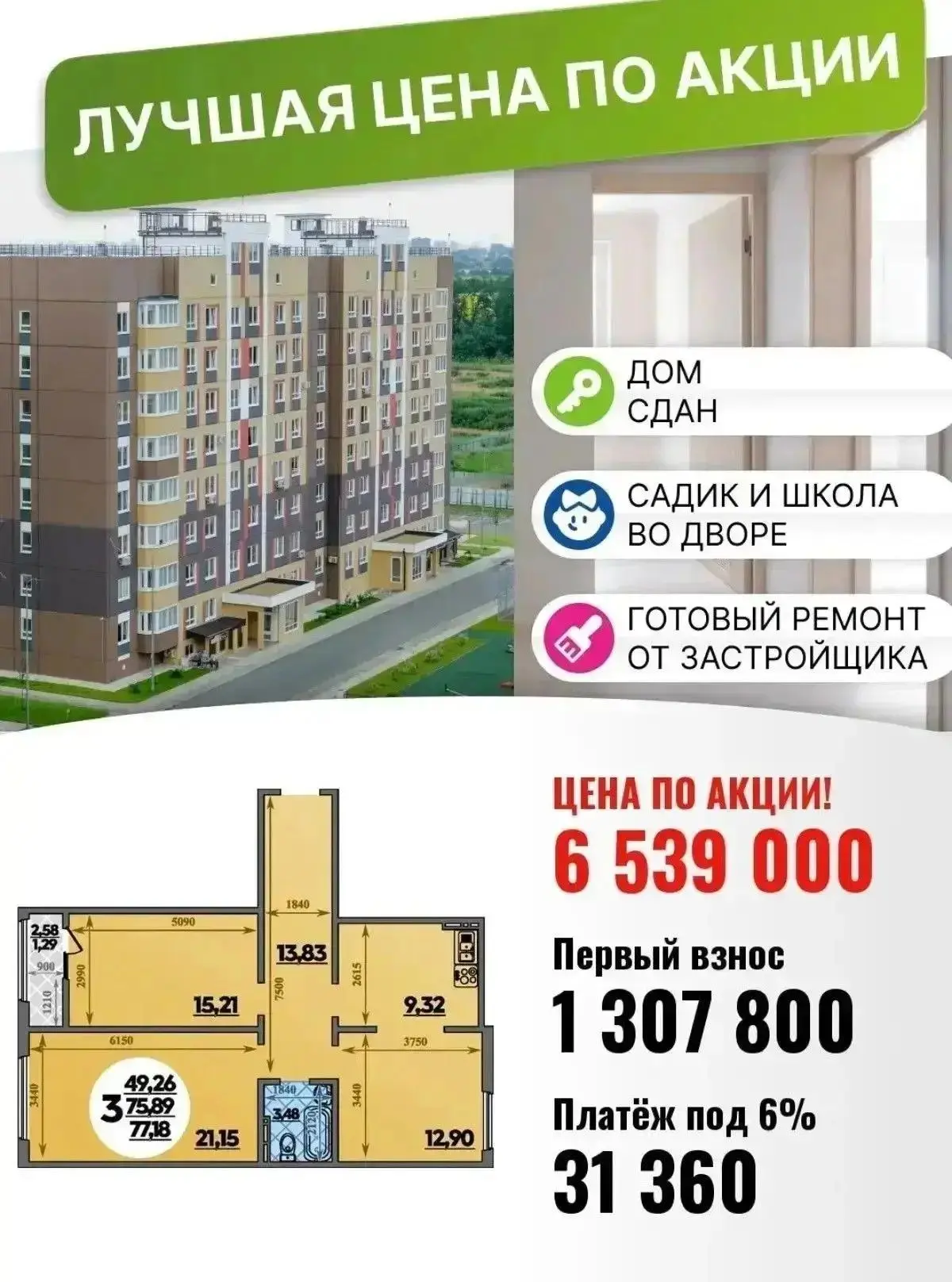 Друзья. Осталось всего несколько таких квартир.