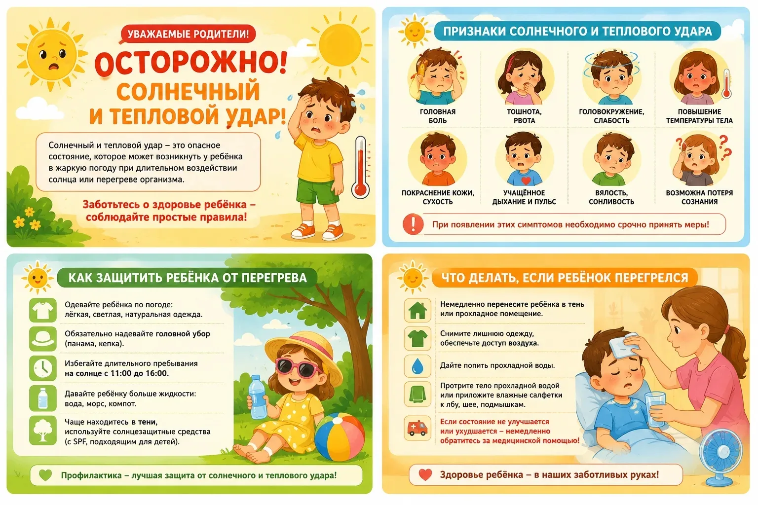 🛑 Жаркие дни: Ваш ребенок в зоне риска!

Уважаемые родители! ☀️
Наступили по-настоящему жаркие дни.