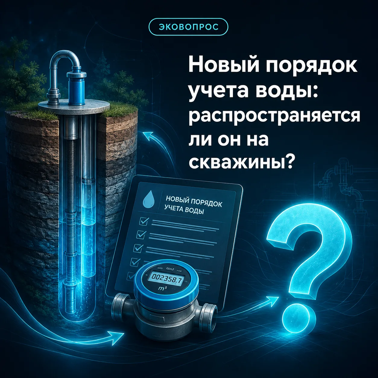 Новый порядок учета воды: распространяется ли он на скважины?