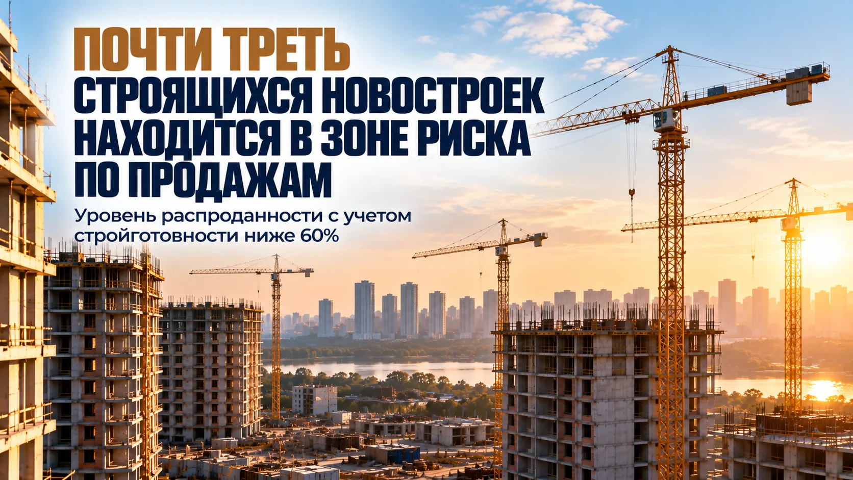Почти треть строящихся новостроек находится в зоне риска по продажам