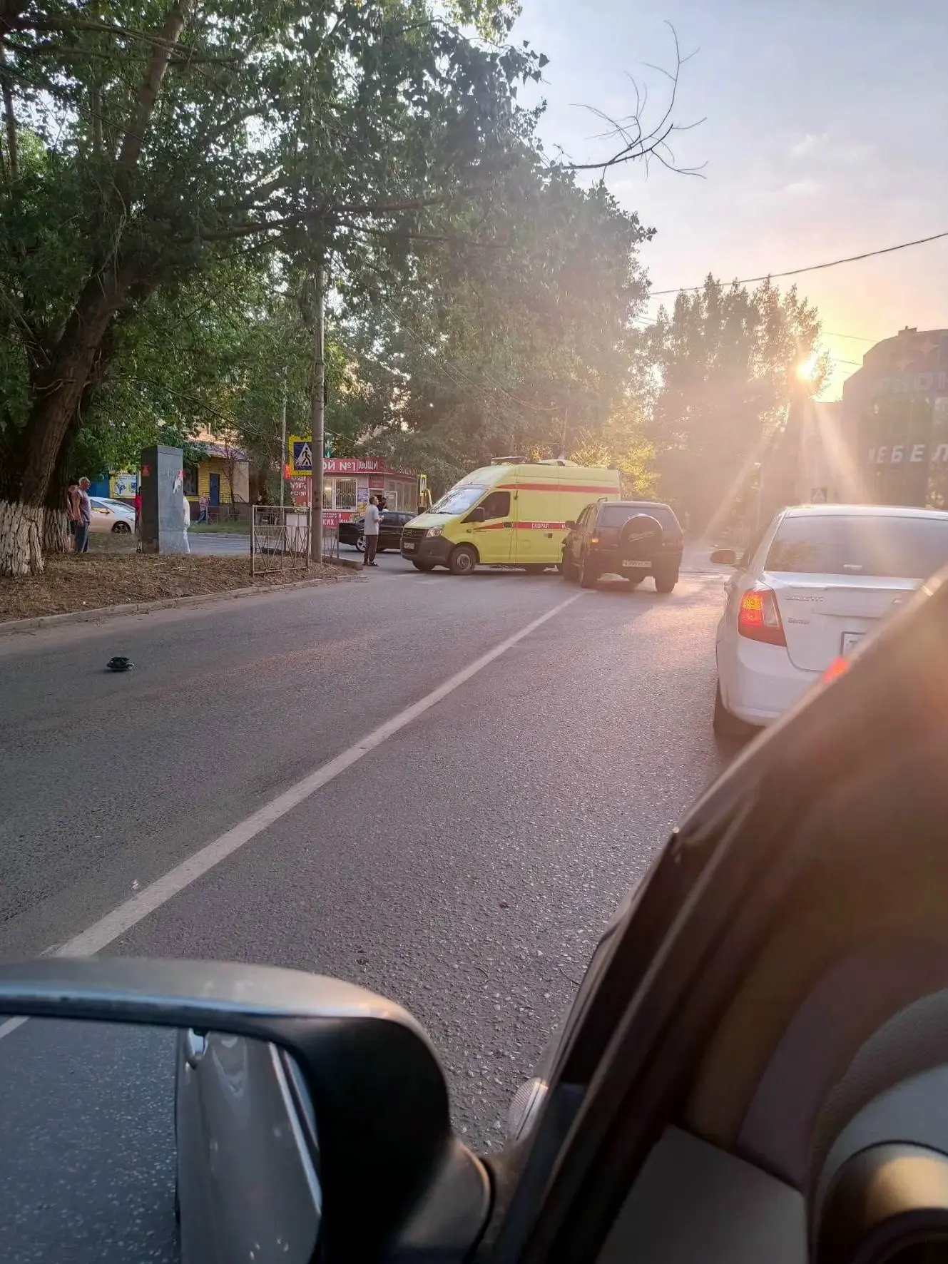 На крупской вечерняя авария