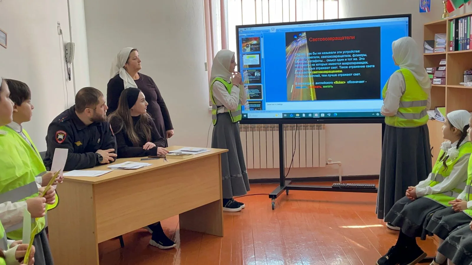 В МБОУ «Юбилейная СОШ» 22.01.2026г.совместно с инспектором  по ПБДД отдела Госавтоинспекции ОМВД Рос