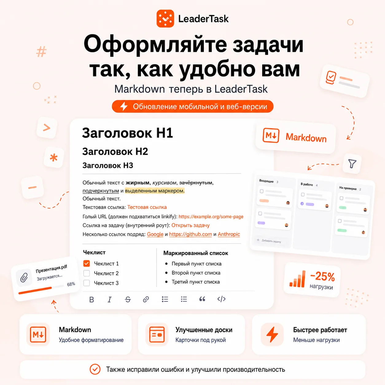 Markdown, фильтры и ещё больше возможностей в досках ✍️