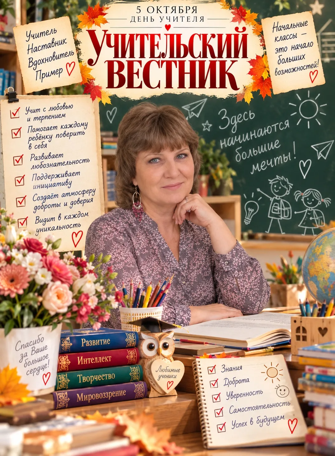 Есть учителя, которые учат, а есть те, кто год за годом бережно лепит из робких первокл...