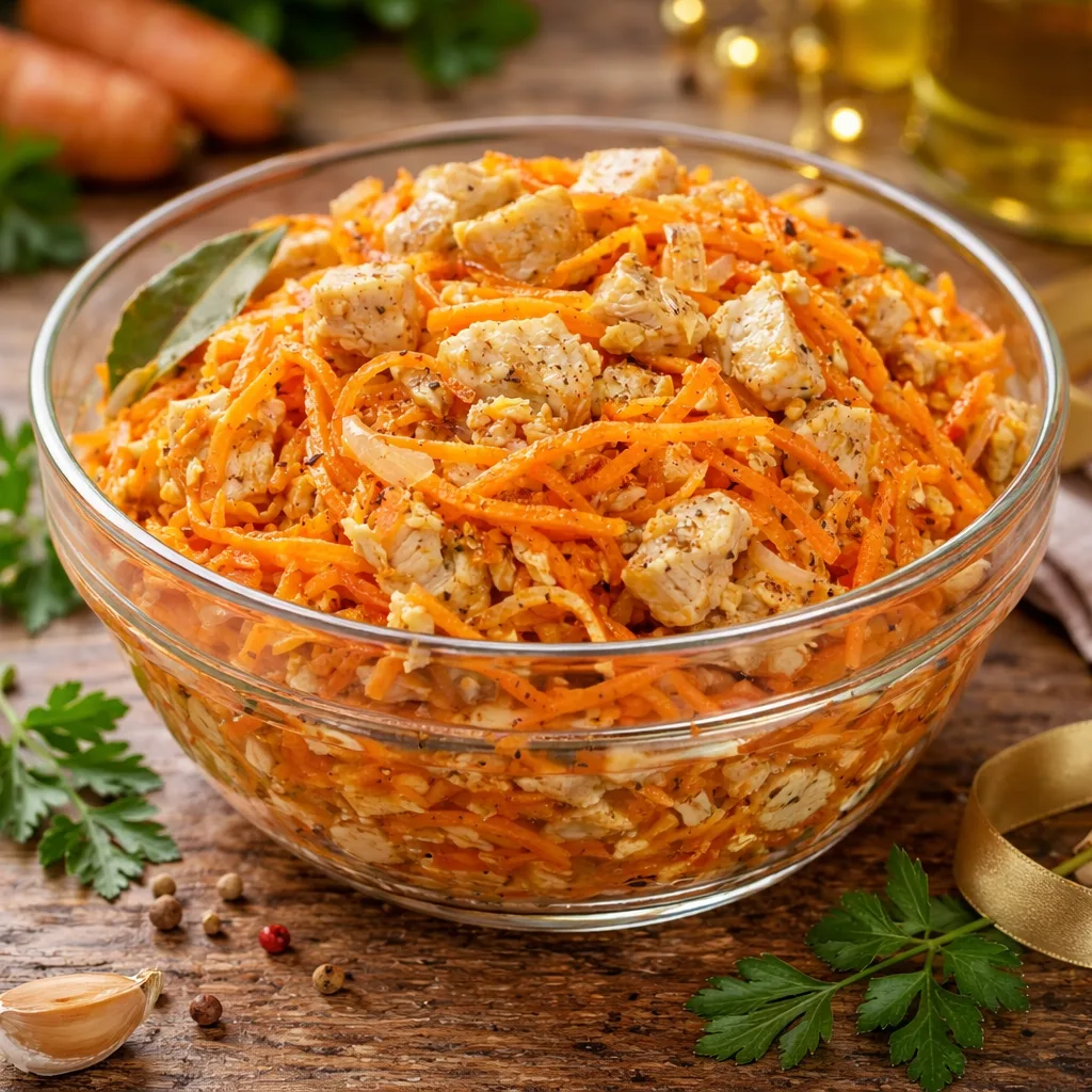 Салат из моркови и мяса, который исчезает первым: насыщенный вкус, от которого невозможно оторваться