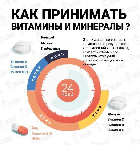 Когда принимать витамины и минералы