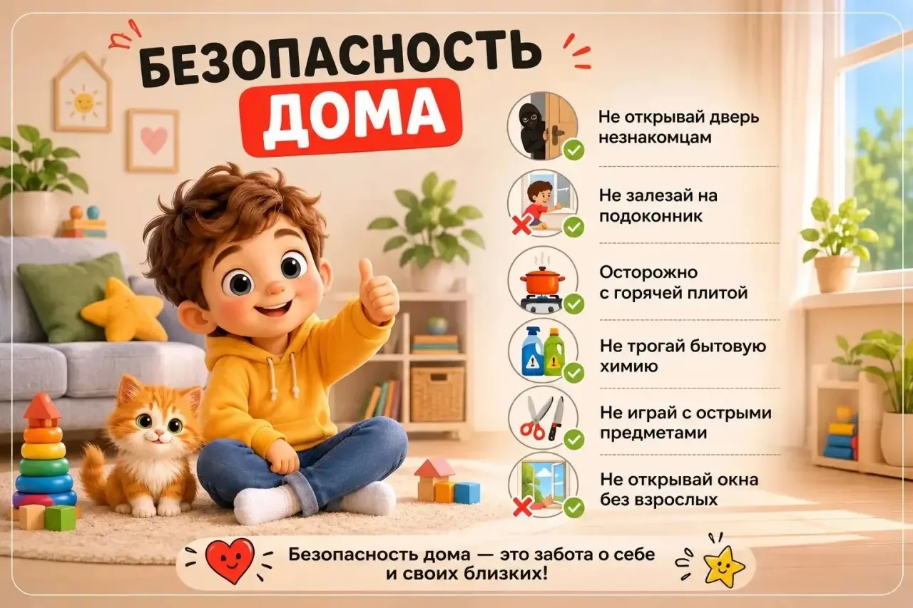 Безопасность дома начинается с простых правил!