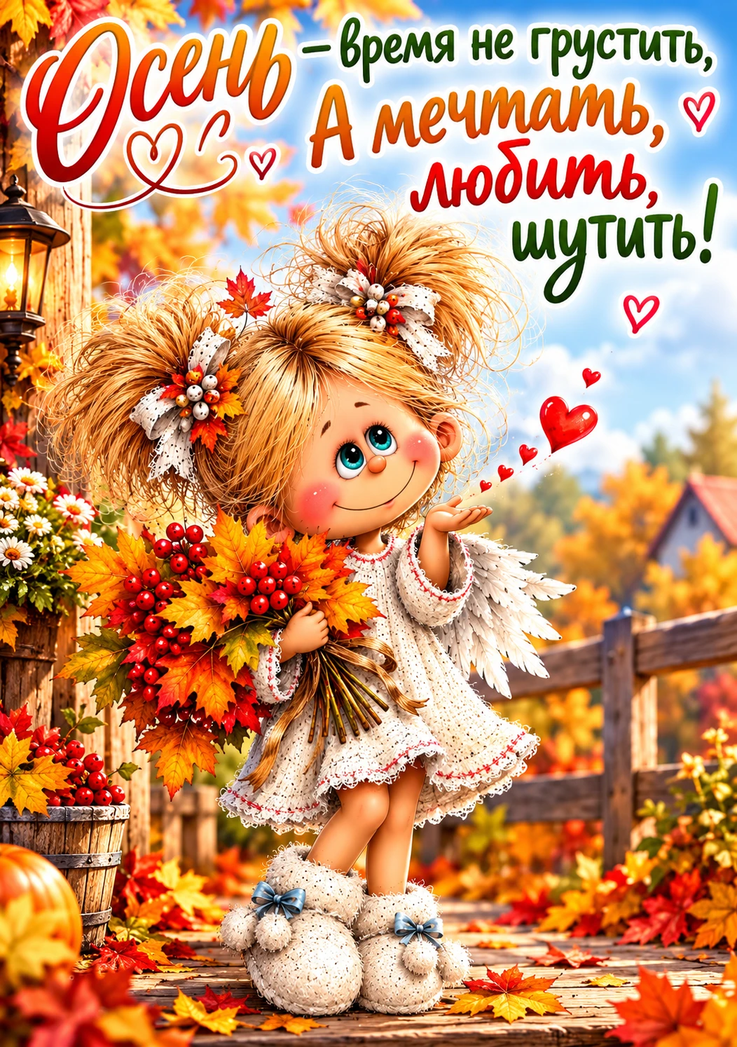 💚💛❤️ Настроение в открытке.