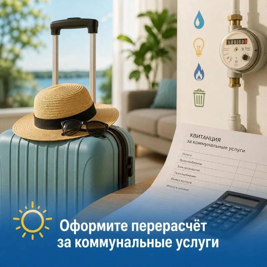 В сезон отпусков можно оформить перерасчёт за коммунальные услуги

Если вы отсутствовали дома пять д