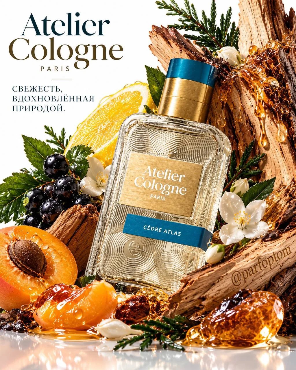 Cedre Atlas Atelier Cologne — цитрусовый взрыв на сухом кедре. 🍋🌿