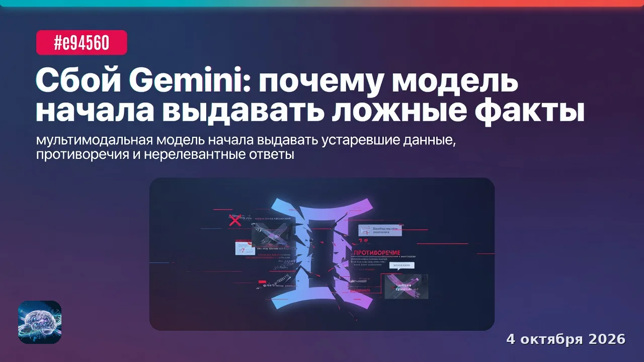 Сбой Gemini: почему модель начала выдавать ложные факты