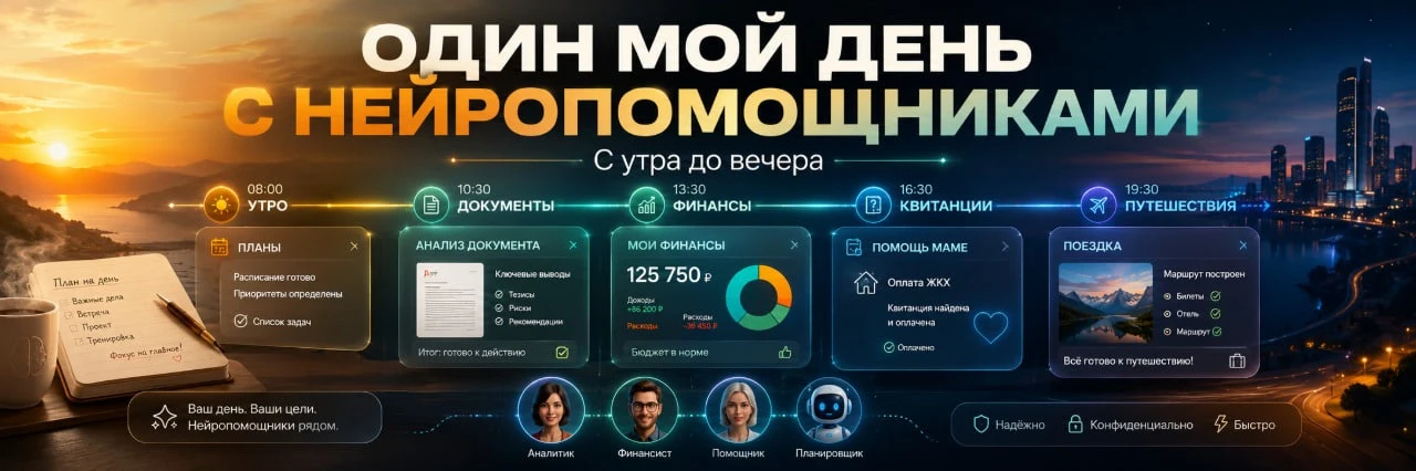 🤩 У меня есть личная команда: один следит за деньгами, другой разбирает документы, третий планирует