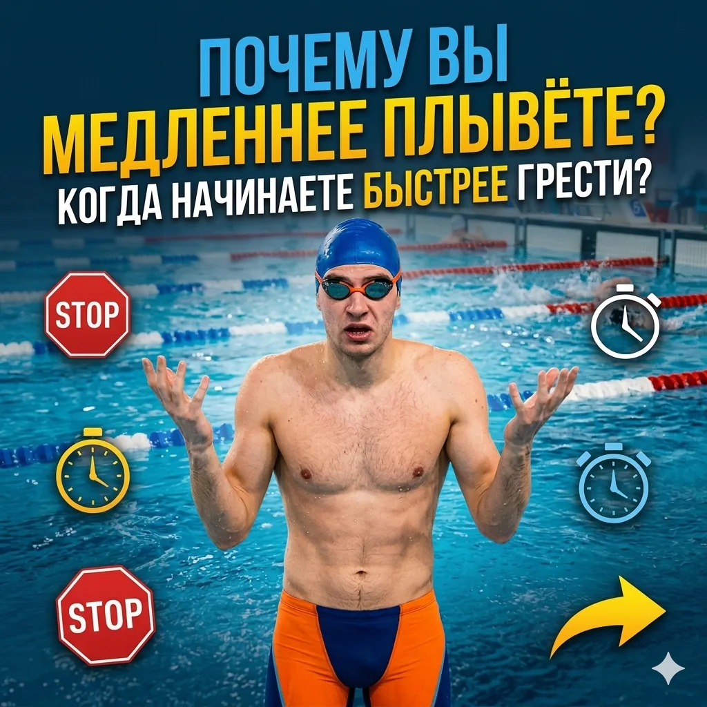 ⏱️ Почему вы медленнее плывете, когда начинаете быстрее грести? Математика "Умной скоро...