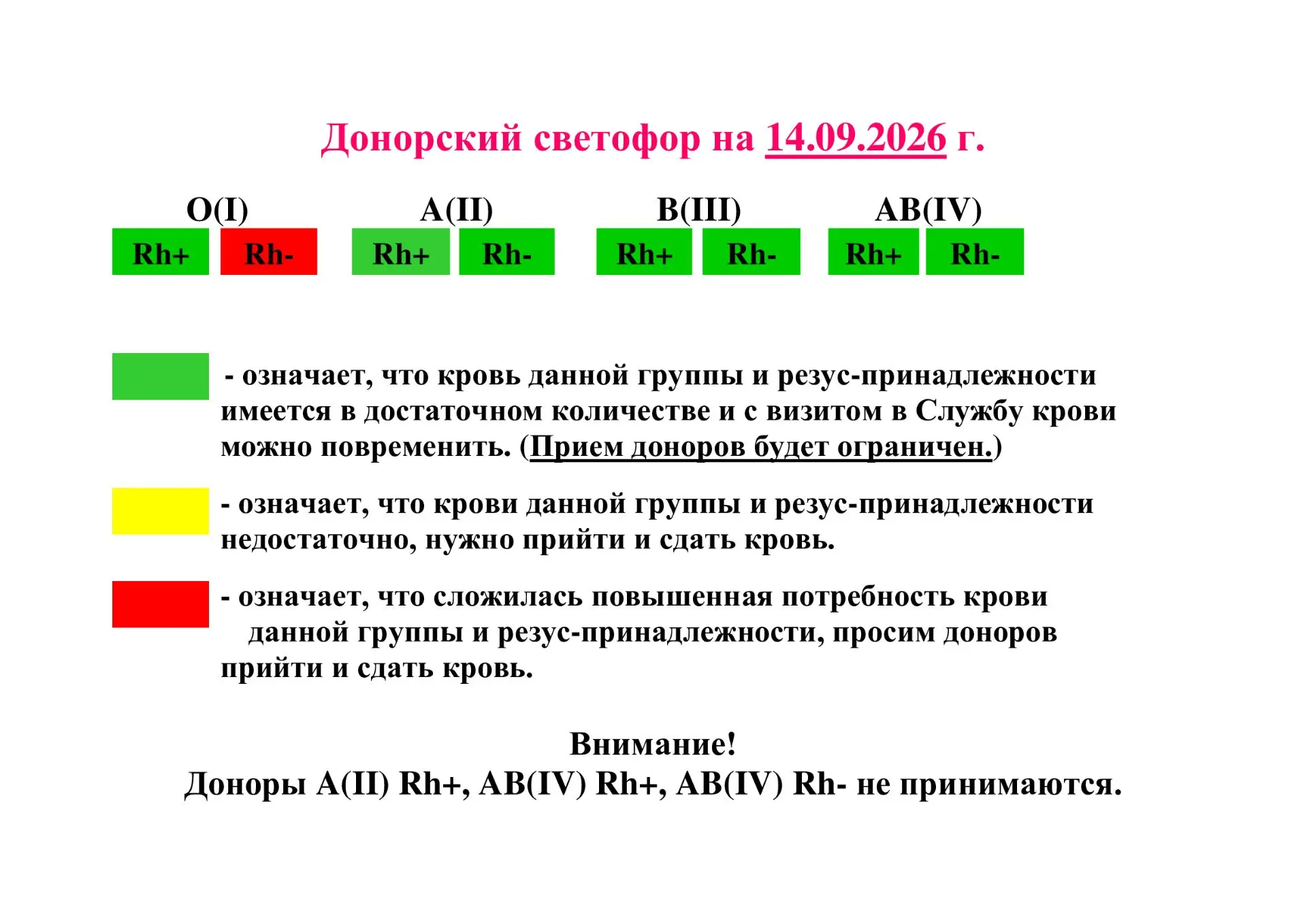 Донорский светофор