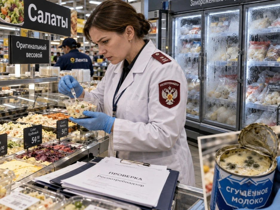 🦠 В «Ленте» на Доватора нашли кишечную палочку в салате