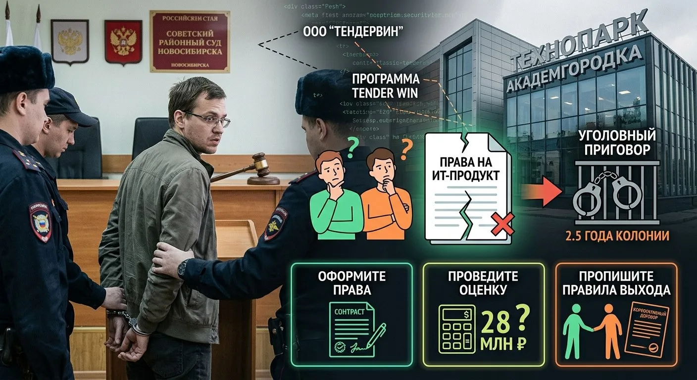 ❗️НЕОФОРМЛЕННЫЕ ПРАВА НА IT-ПРОДУКТ ПРИВЕЛИ К УГОЛОВНОМУ ПРИГОВОРУ. КЕЙС ИЗ АКАДЕМГОРОДКА