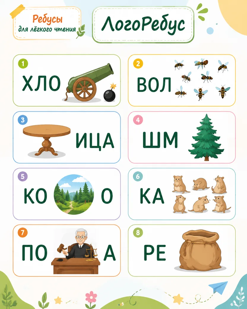 🔤 Ребусы для детей