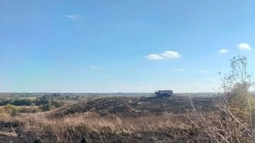 В Золотухинском районе Курской области потушили возгорание сухой травы