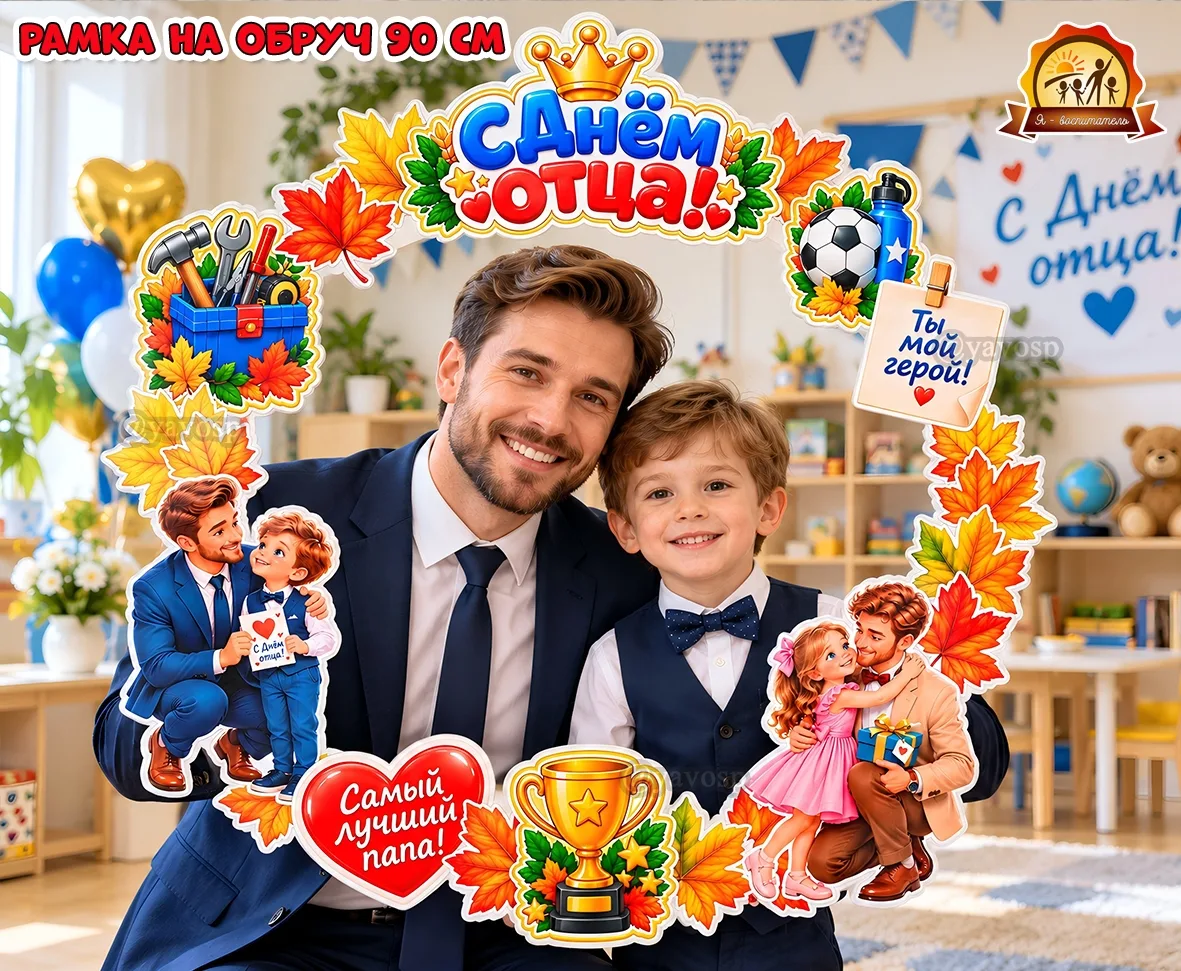 Рамка на обруч «С Днем отца!»