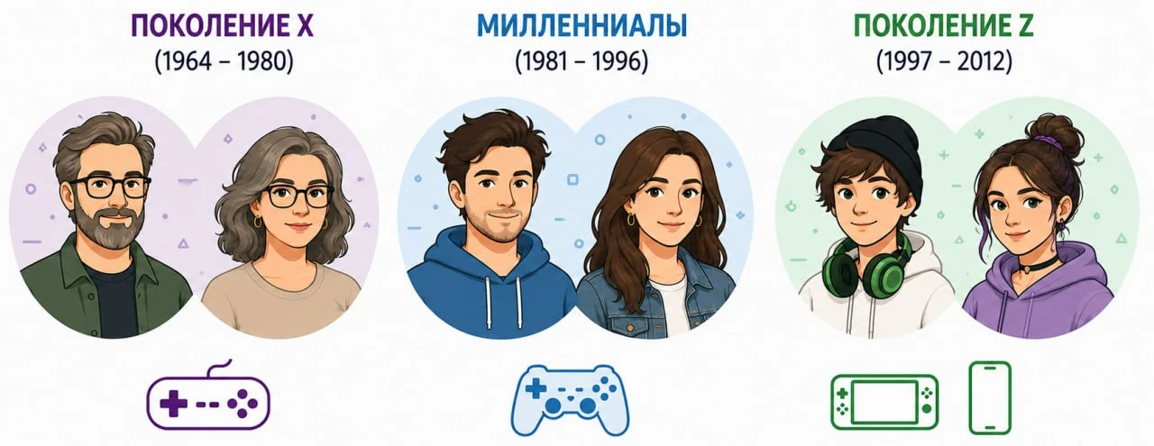 Исследование "Поколения в игре" раскрыло различия в игровых привычках представителей разных поколени