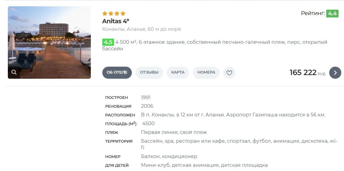 Турция из Самары: 8 августа, 6 ночей, 2 взр. от 165222р. Номер  standard room land view...