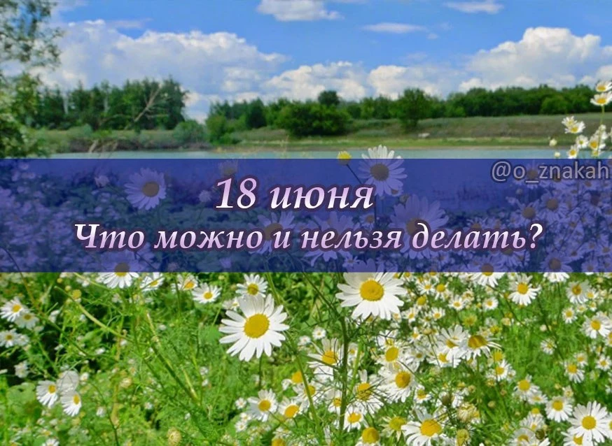 📅 Что можно и нельзя делать 18 июня (Дорофеев день): народные приметы

✅ Рекомендуется:
➕ Заниматьс