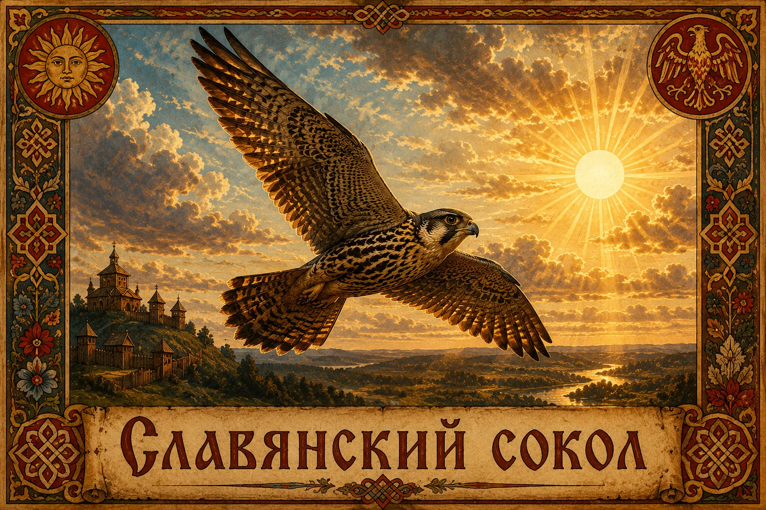Славянский сокол

«Высоко летит сокол — далеко видит».
— русская народная пословица.

❓ Почему именн