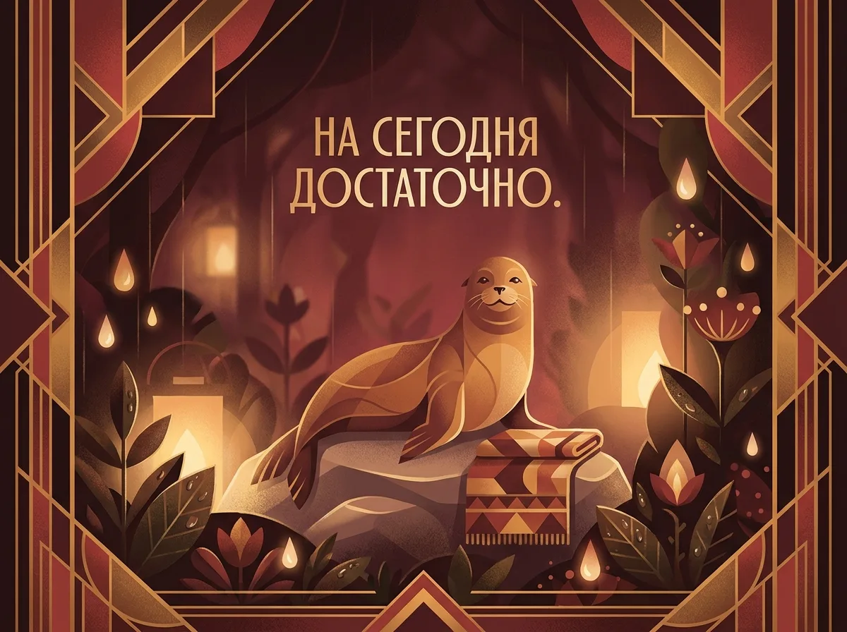 Я — морской тюлень-наблюдатель, устроился на прохладном гладком камне и смотрю, как ваш...