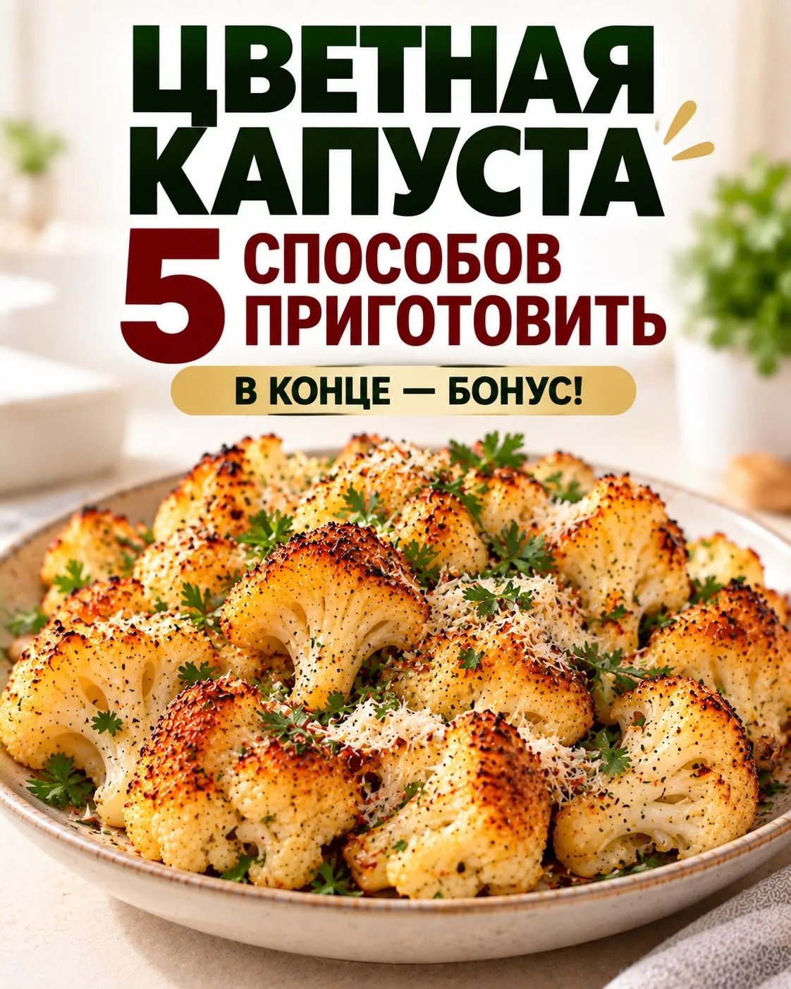 🥦5 способов приготовить цветную капусту