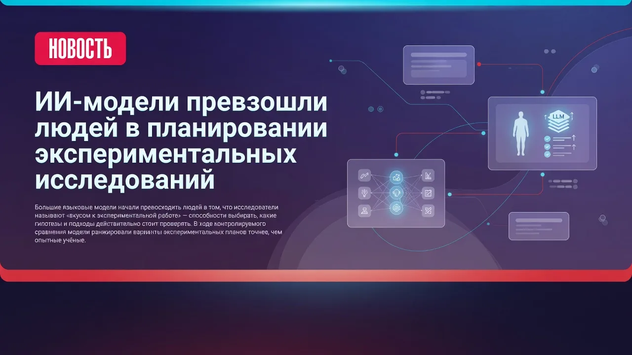 ИИ-модели превзошли людей в планировании экспериментальных исследований