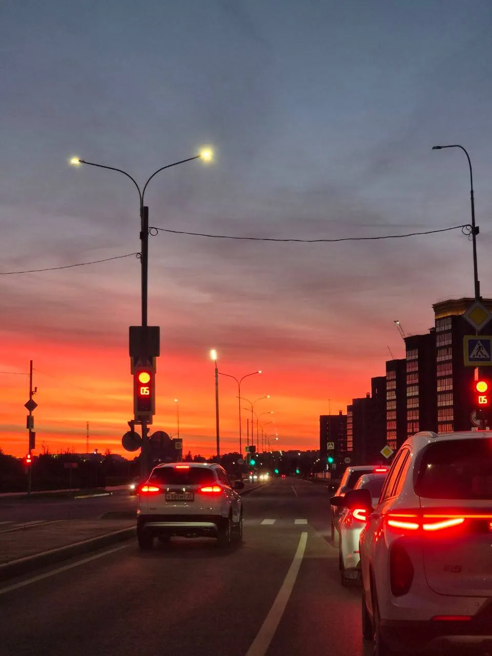 🌅Шикарный огненный закат сегодня в Брянске