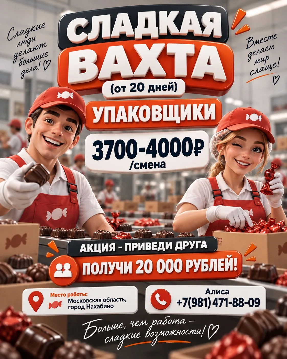 ВАХТА НА СЛАДКОМ ПРОИЗВОДСТВЕ | УПАКОВЩИКИ без опыта🍫