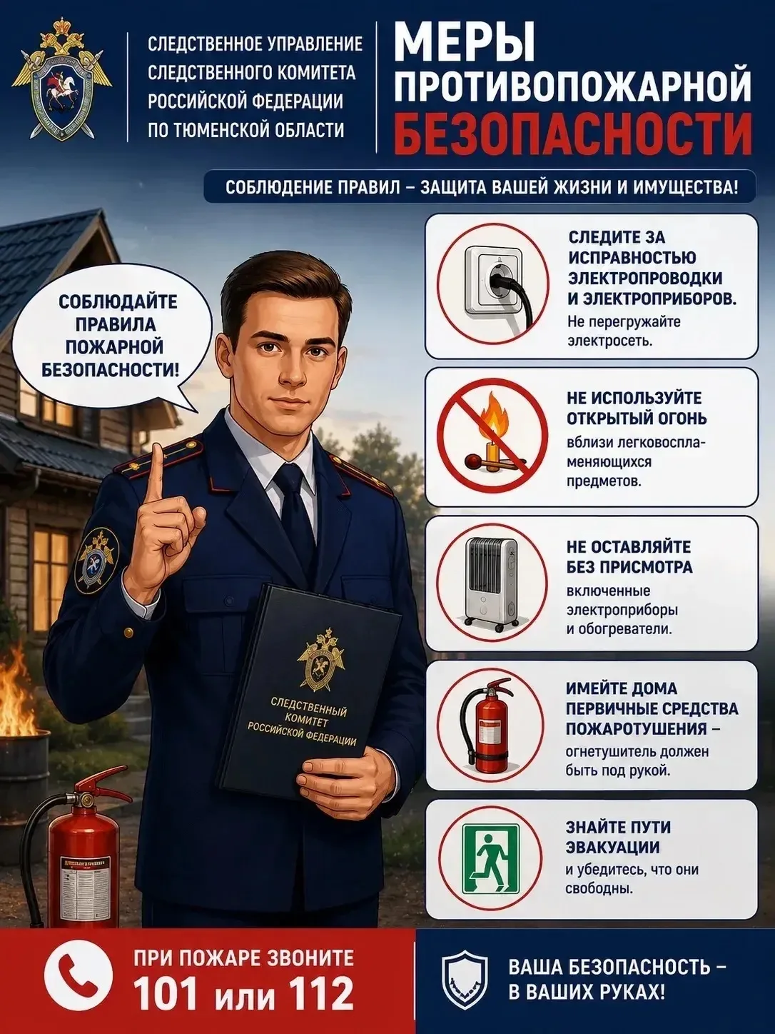 Следственное управление СК РФ по Тюменской области напоминает гражданам о соблюдении ме...