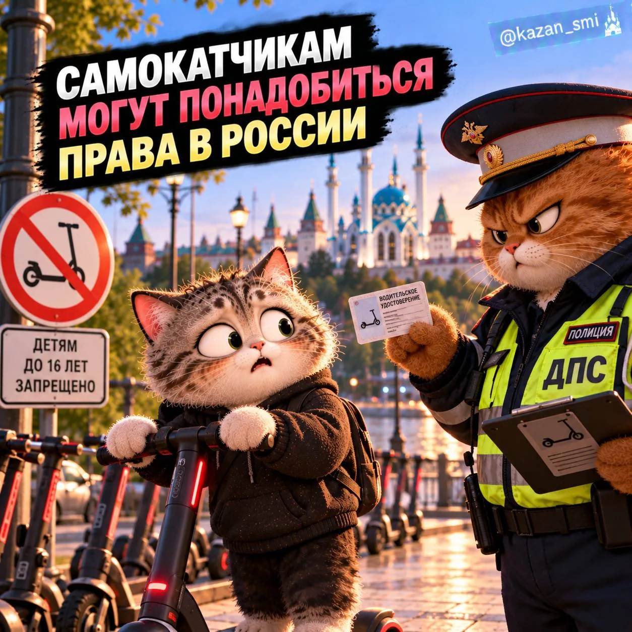 🛴 Самокатчикам могут понадобиться права в России