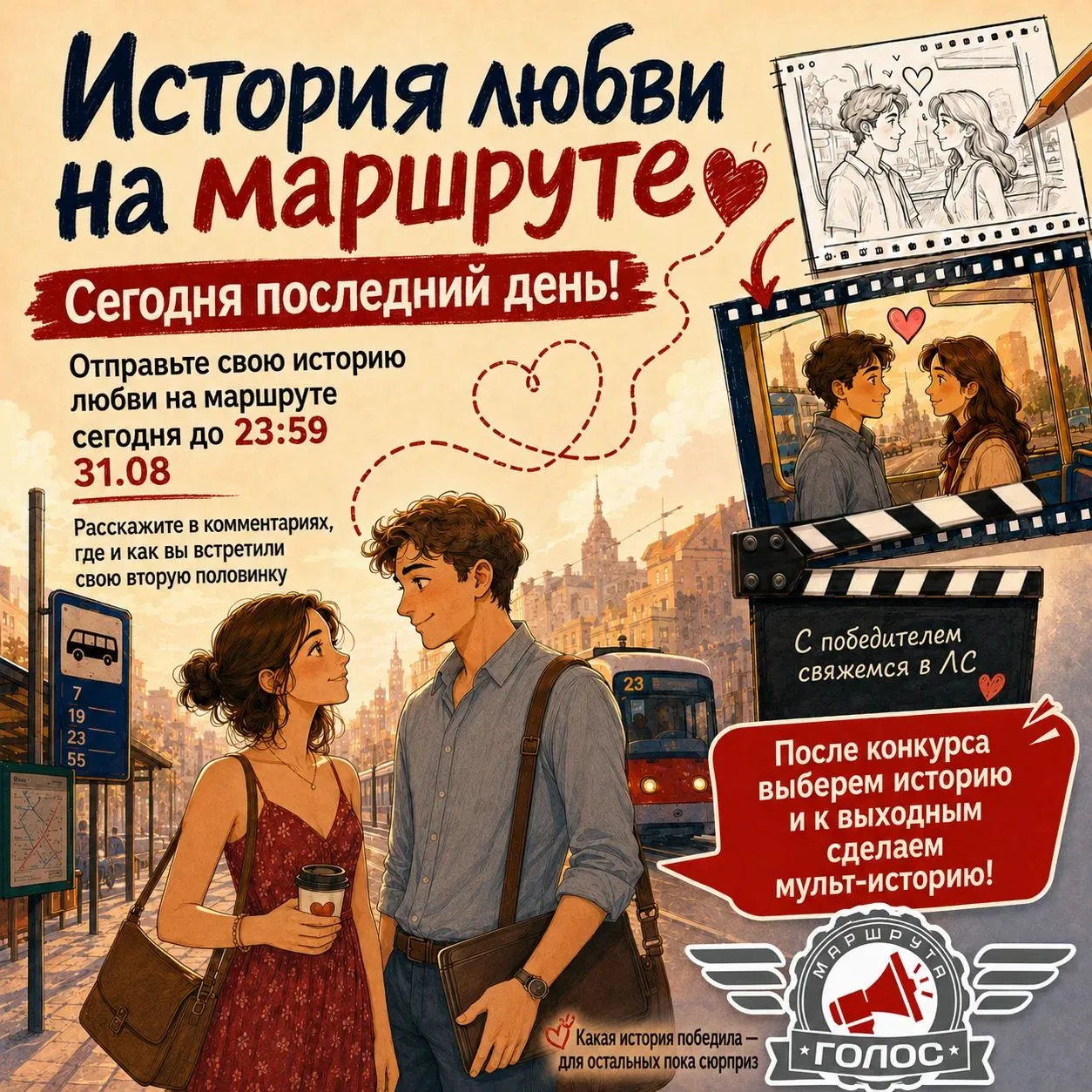 ❤️ История любви на маршруте — сегодня последний день!