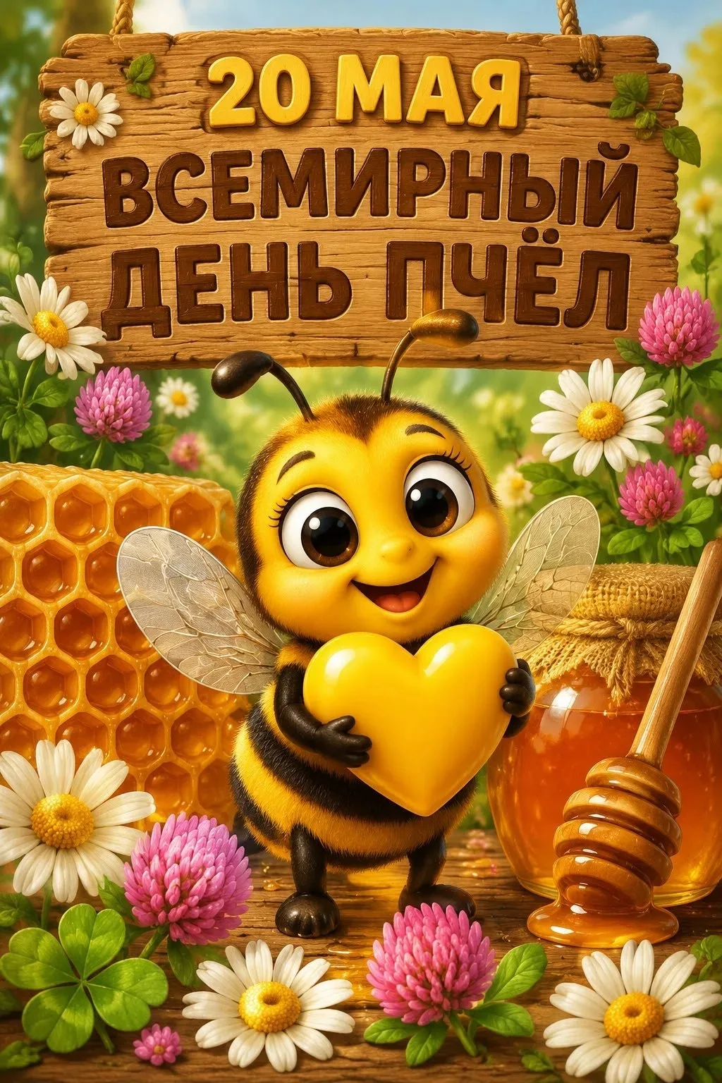 🌼🐝 20 мая — День пчёл! Узнай, как сохранить наших тружеников! 🌍✨