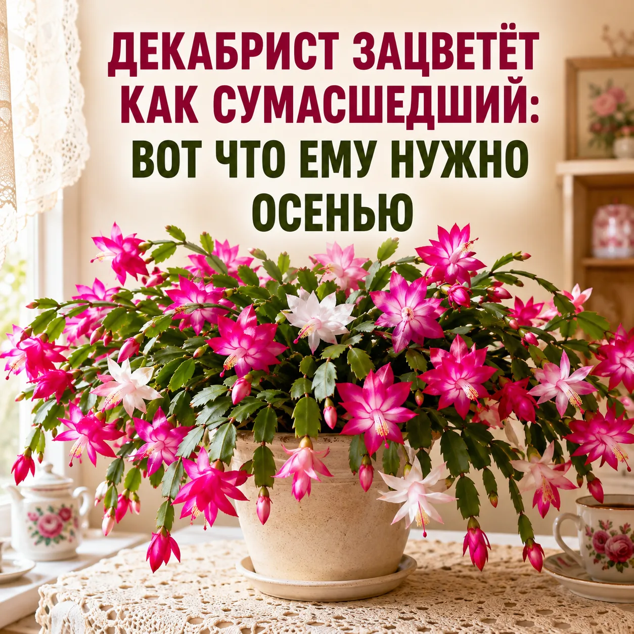 У многих декабрист стоит зелёный, красивый — а цветов два с половиной бутона на весь ку...