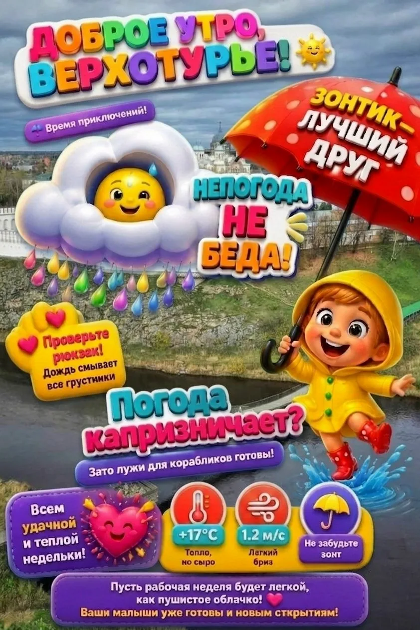 ☔️ Доброе утро, Верхотурье!

Сегодня за окном — настоящий день водных приключений! Чтобы добраться д
