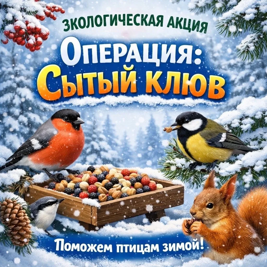 АКЦИЯ «Операция: Сытый клюв».🐦‍⬛